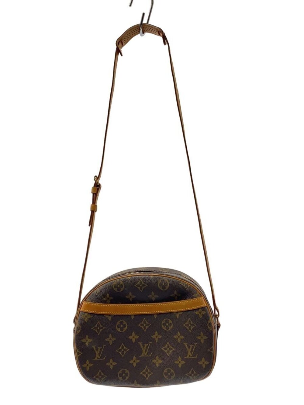 LOUIS VUITTON Shoulder Bag Leather Brown All over